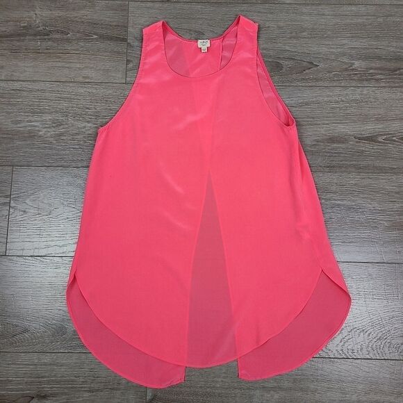 Aritzia Wilfred Pink Pyramides Silk Tank Blouse Small - Picture 11 of 16